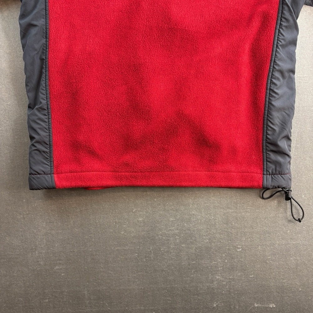 CHAPS Ralph Lauren Men's Full Zip Red Grey Padded Fleece Jacket Y2K Size Large - Picture 11 of 13